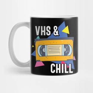 VHS and Chill Funny Retro VHS Tape Gift Mug